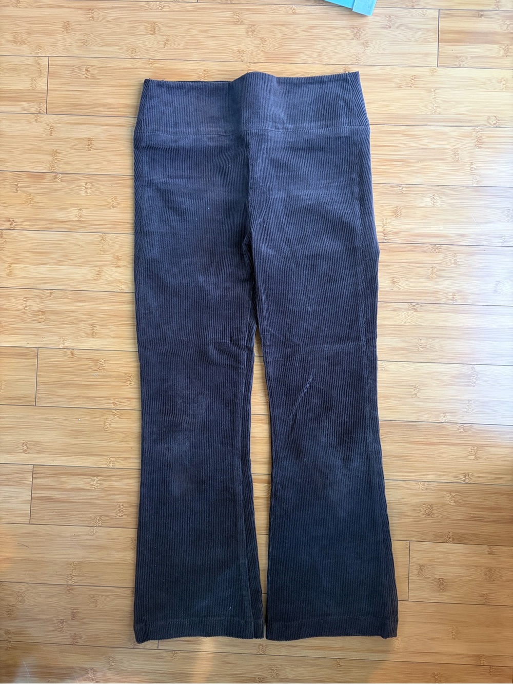 High-Waist Brown Corduroy Flare Pants